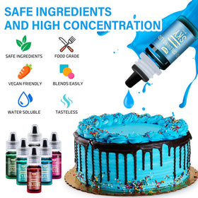 Vividye cake decorating scene with fondant and bright color accents.
