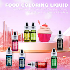 Vividye color swatches demonstrating saturated shades for frosting and fondant.