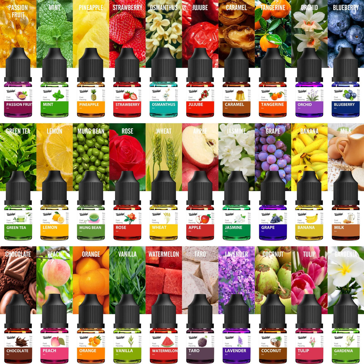 Vividye flavor oil close-up highlighting high concentration for rich aroma.