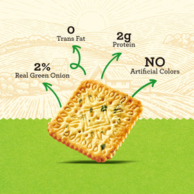 Vloong scallion aroma on crackers with fresh note.