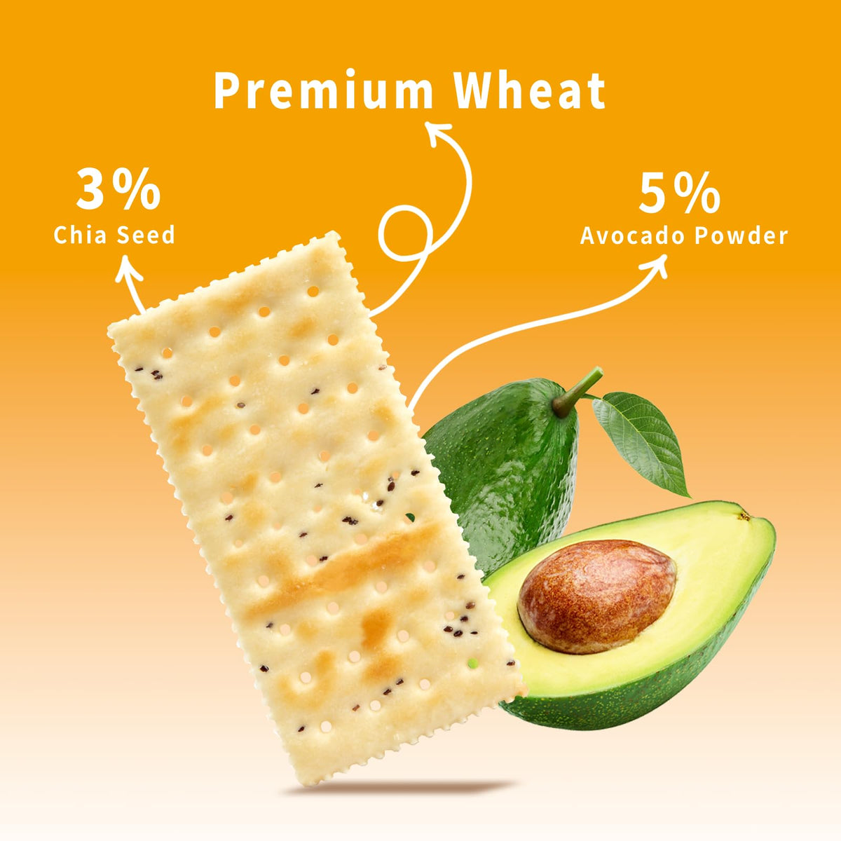 V-LOONG Vlife Baked Soda Crackers single-serving pack for on-the-go snacking.