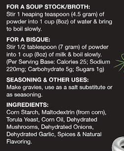 Vogue Cuisine gluten-free base used to season vegetables and grains for flavor