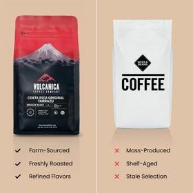Close-up of Volcanica Cafe Cubano ground for espresso.