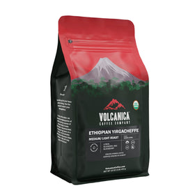 Volcanica Coffee Ethiopian Yirgacheffe whole beans with bright aroma for mornings.