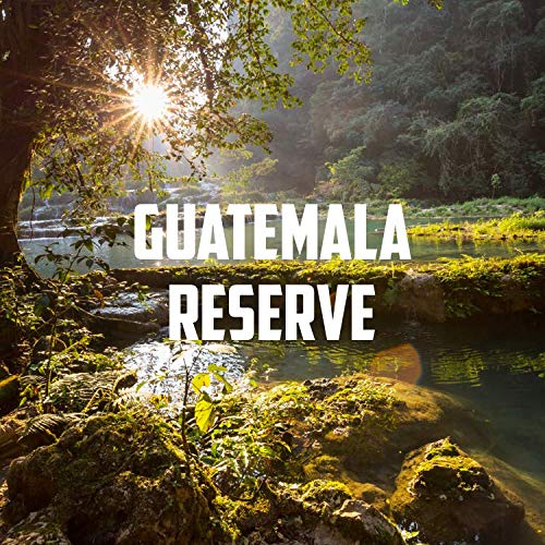 Volcanica Guatemala Antigua Reserve bag on shelf emphasizes fresh single-origin flavor.