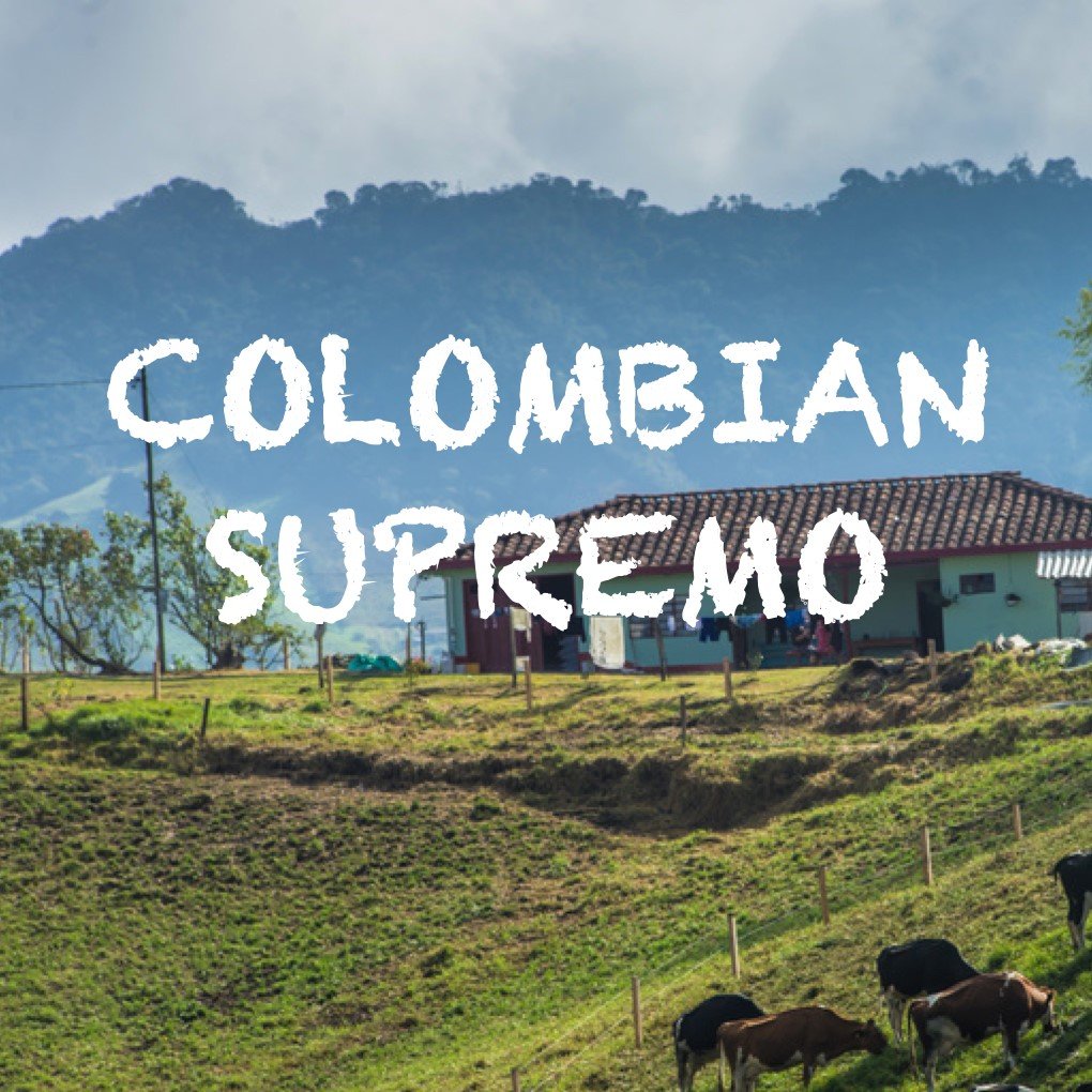 Volcanica Colombia Supremo ground beans ready to brew for balanced flavor.