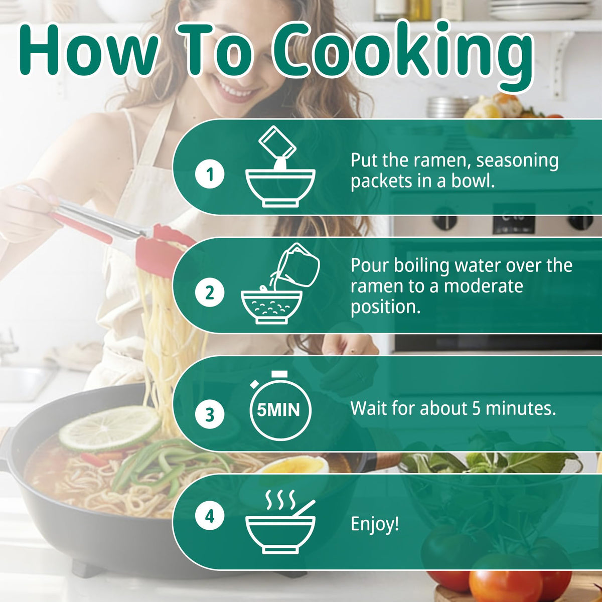 VOLO VERO instant ramen, ready in five minutes for busy days