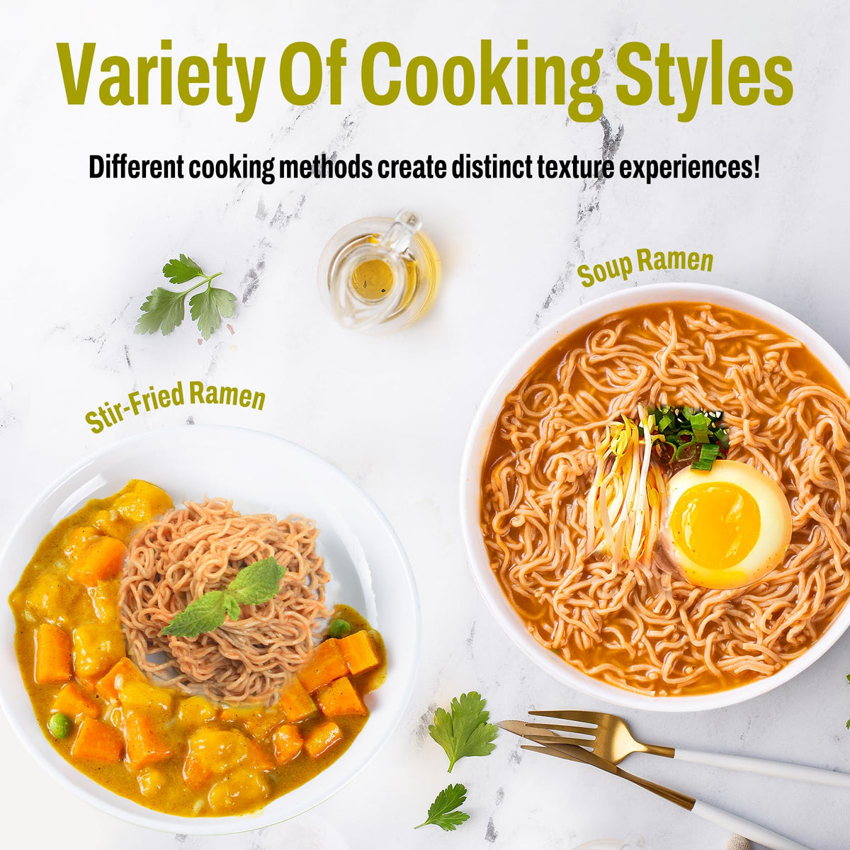Glass of VOLO VERO spicy curry broth with noodles, ready in minutes