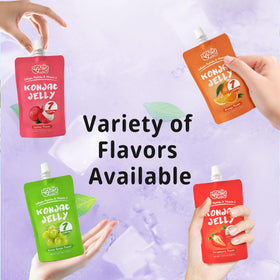 VOLO VERO konjac jelly pouch green grape sip, kid-friendly, gluten-free snack.