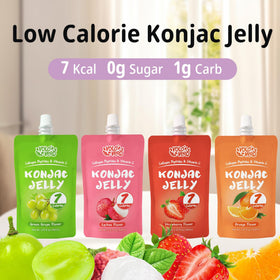 VOLO VERO konjac jelly pouch green grape sip, refreshing low-calorie flavor.