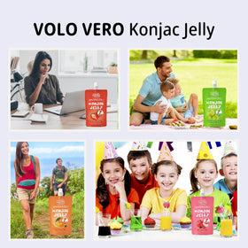 VOLO VERO konjac jelly pouch orange sip, citrus flavor for travel.