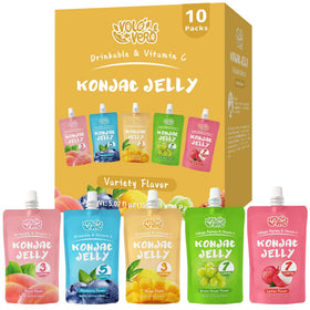 VOLO VERO konjac jelly peach pouch, vibrant flavor for a refreshing on-the-go snack