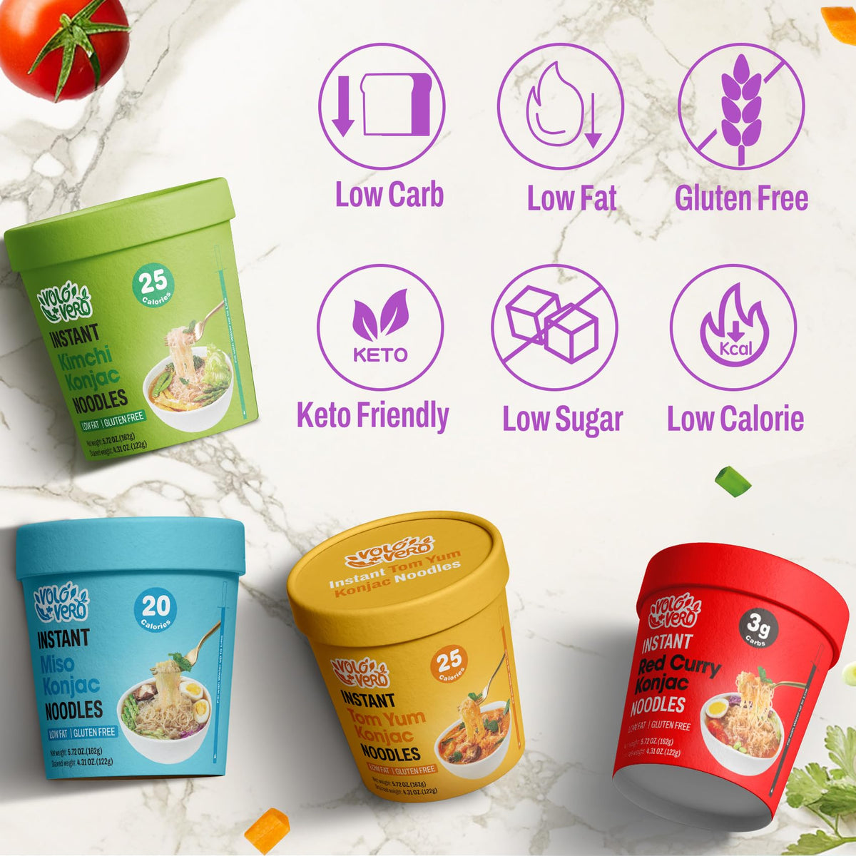 VOLO VERO spicy kimchi cup offering bold heat for on-the-go