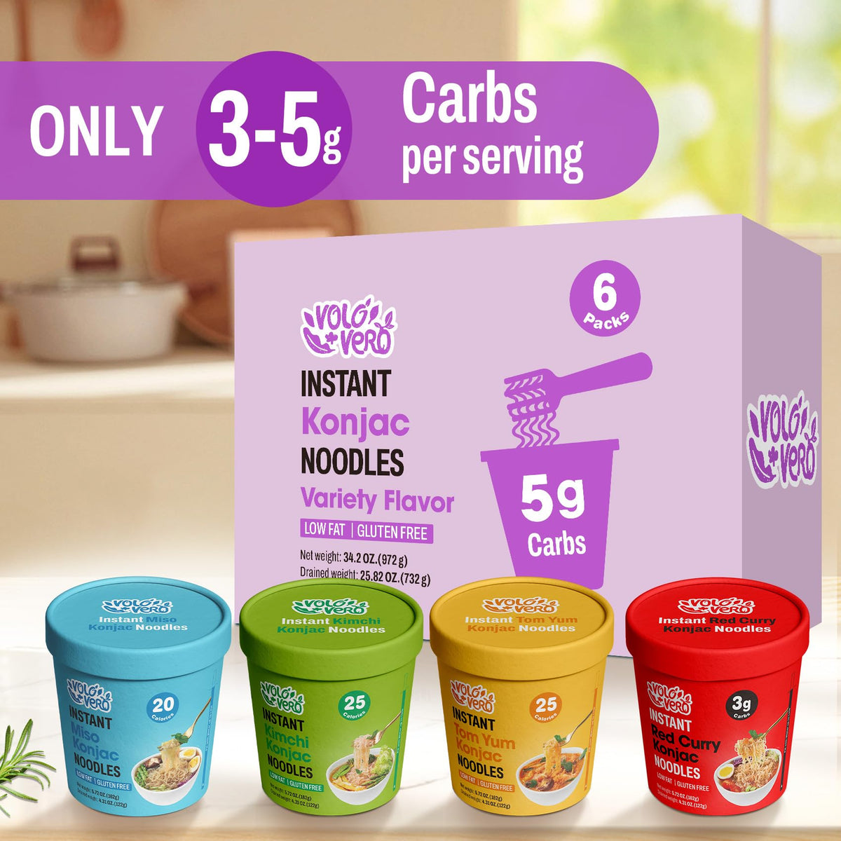 VOLO VERO spicy red curry cup with creamy coconut base