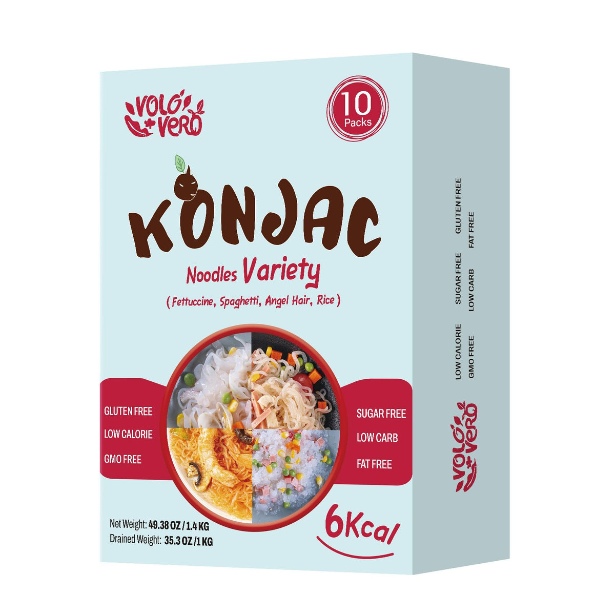 VOLO VERO konjac noodles variety pack fettuccine for low-carb meals