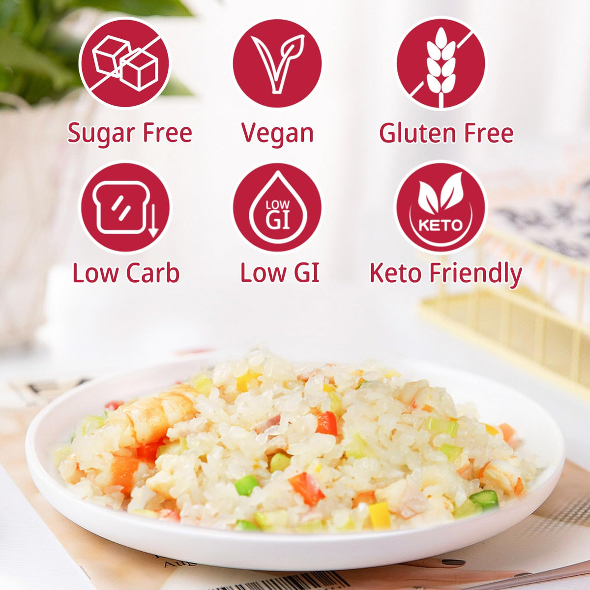 VOLO VERO konjac noodles variety pack rice shape versatile in soups