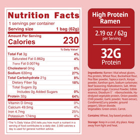 VOLO VERO Protein Ramen Spicy Beef steaming bowl, high-protein vegan meal