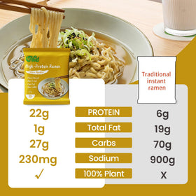 VOLO VERO protein ramen plain noodles stir-fried with veggies for a quick meal