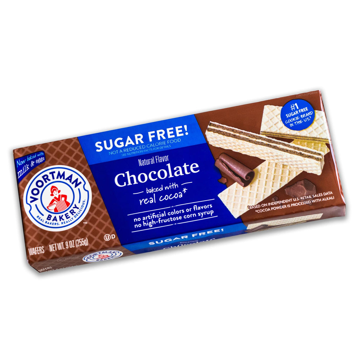 Voortman Sugar Free Wafers strawberry pack, crisp texture, no artificial colors