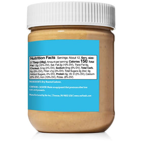 Vör Cashew Butter ingredients label emphasizing single-ingredient purity
