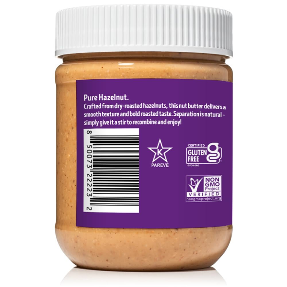 Spoonful of Vör Hazelnut Butter on toast; premium Oregon hazelnuts.
