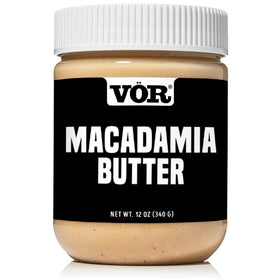 Vör Macadamia Butter jar showing pure macadamia nuts for clean snacking