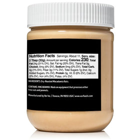 Vör Macadamia Butter natural oil separation; simply stir for a silky, versatile spread