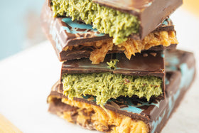Vör Pistachio Butter used as gourmet dessert filling in pastries