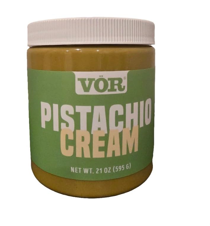 VOR Pistachio Cream jar showcasing premium pistachio spread for gourmet snacking.