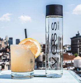VOSS bubbles in clear water suggest a refreshing, clean flavor for any palate.