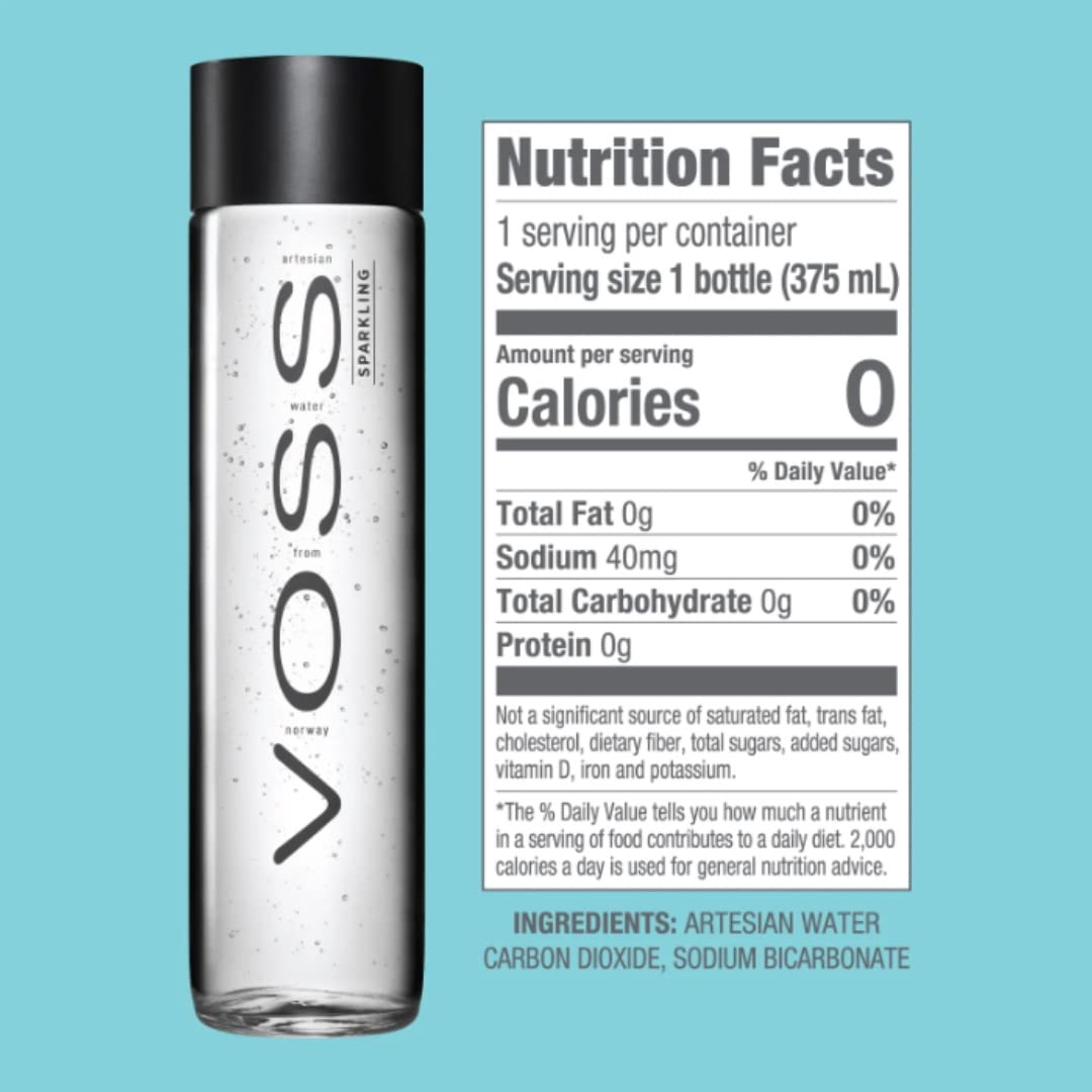 VOSS pack of nine glass bottles ready for sharing at gatherings.