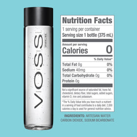 VOSS pack of nine glass bottles ready for sharing at gatherings.