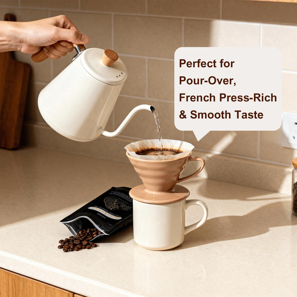VUNJO Aroma steam cup invites a comforting, aromatic ritual.
