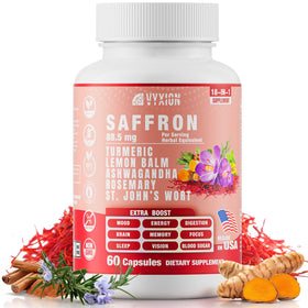 Vyxion Sargol saffron extract bottle supports mood and focus.