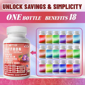 Vyxion turmeric and ashwagandha capsules provide daily calm.