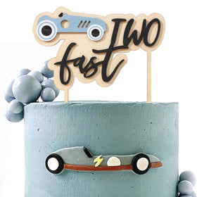 WAUAO birthday party decor flag insert adds stylish racing flair.