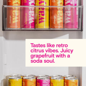 Waay Grapefruit ingredients panel reveals whey protein isolate and collagen
