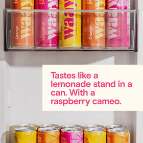 Waay Sparkling Drink pour shot emphasizes refreshing fizz and zero sugar