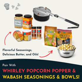 Wabash Valley Farms campsite popcorn for outdoor movie nights.