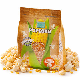 Wabash Valley Farms extra large mushroom popcorn kernels ready to pop for theater-style snacks