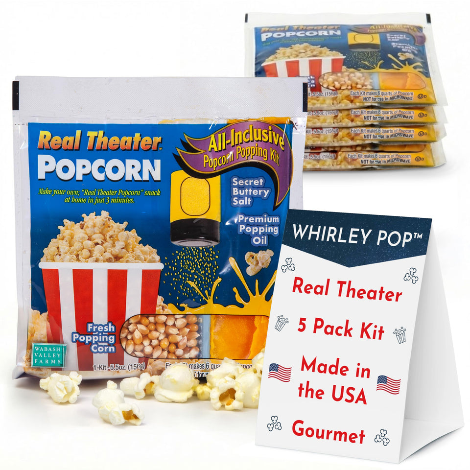 Wabash Valley Farms Real Theatre Popcorn Packs packaging for home cinema use