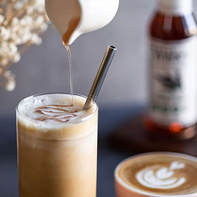 Wäbry Lavender Syrup in soda, adding a subtle floral spark.