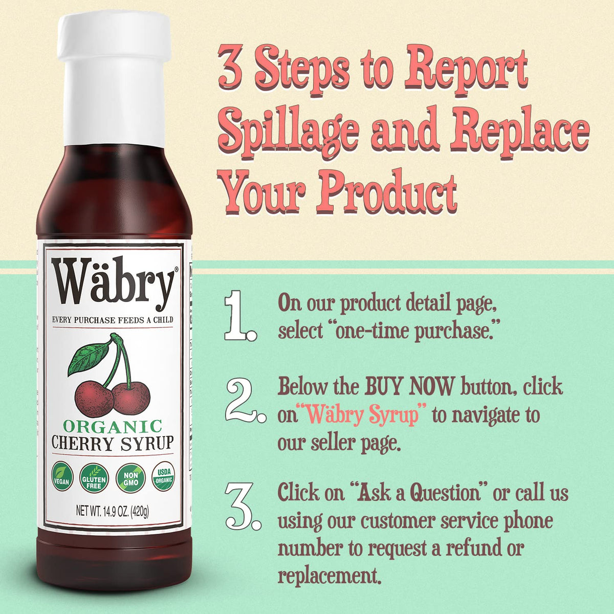 Wäbry packaging emphasizes BPA-free bottle for safer storage.