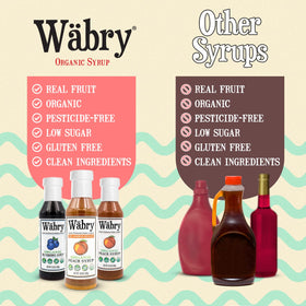 Wäbry Organic Peach Syrup vegan non-GMO label for clean eating