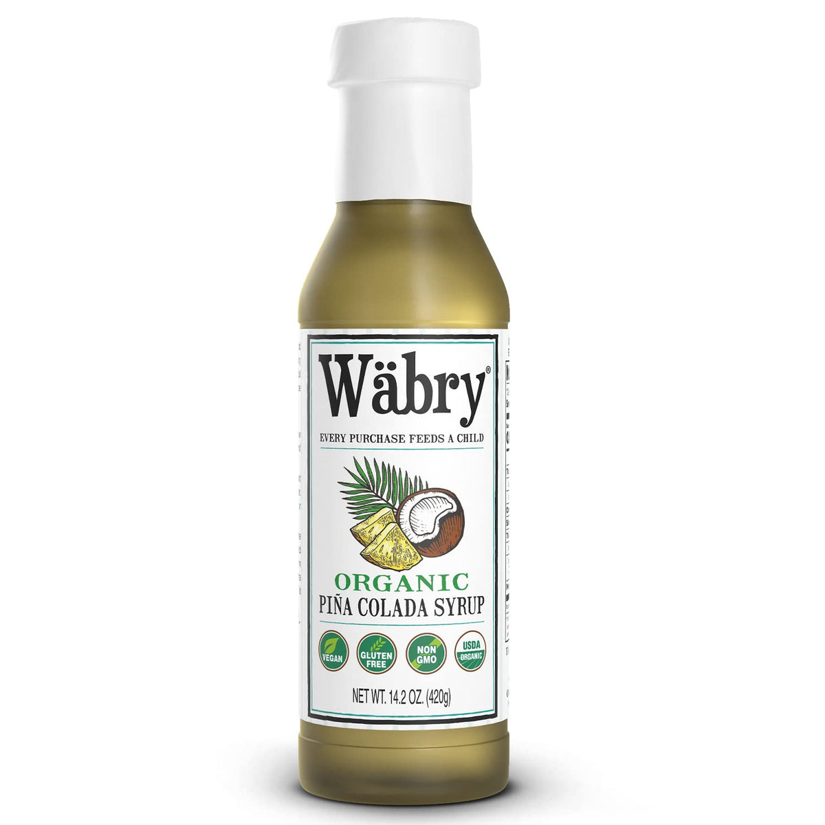 Wäbry Piña Colada syrup bottle showing tropical flavor for drinks