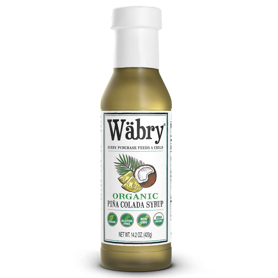 Wäbry Piña Colada syrup bottle showing tropical flavor for drinks