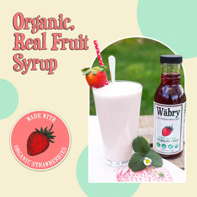 Yogurt topped with Wäbry strawberry syrup for a natural sweetness boost.