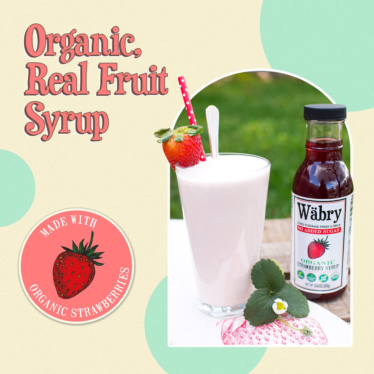 Wäbry Strawberry Syrup drizzle on pancakes as a topping.
