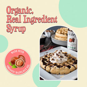 Wäbry Vegan Mocha Syrup in a coffee glass enhances aroma and flavor.