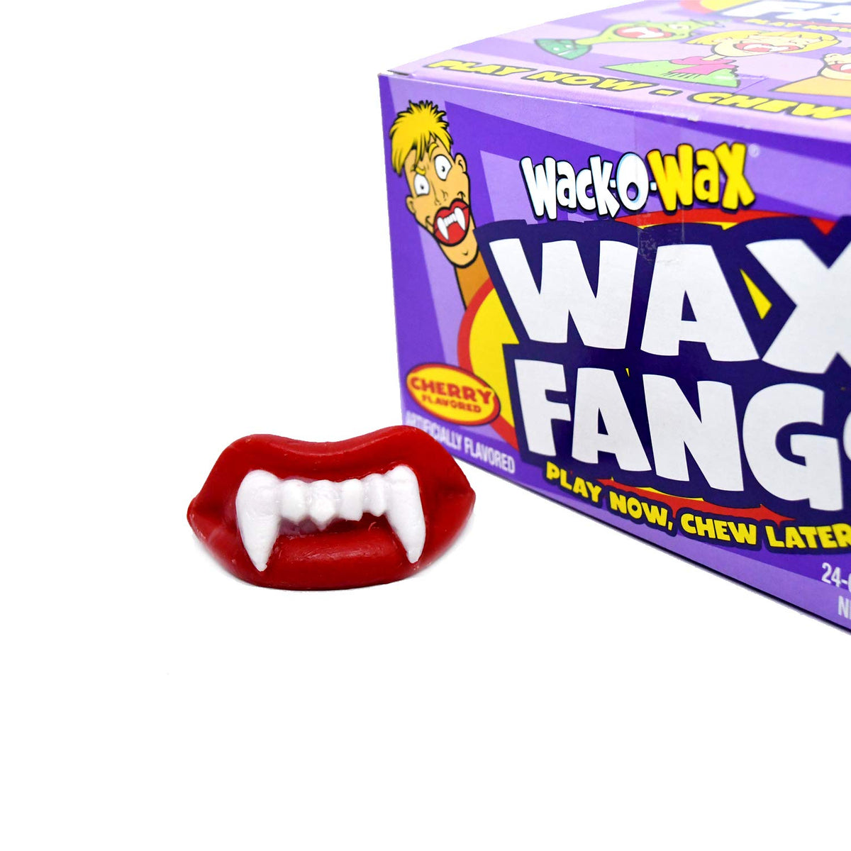 Wack-O-Wax Fangs cherry party tray centerpiece candy option.